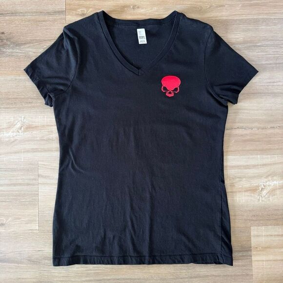 Andrew W K Womens Cut Black Shirt Size Medium Party Music Rock Hardcore Punk - Picture 2 of 3